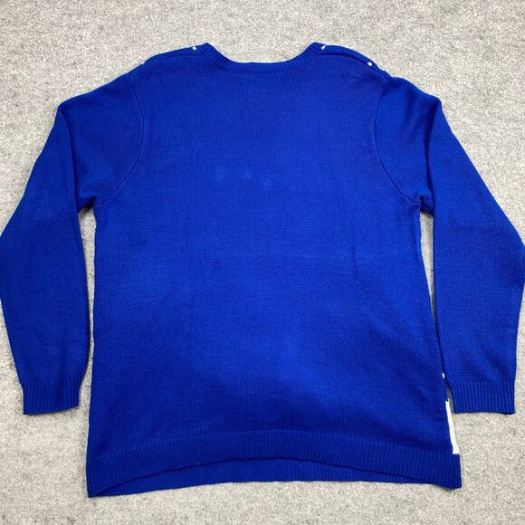 jolly sweaters womens XXL Christmas‎ Oversize knit 3D snowman blue winner - Picture 6 of 10